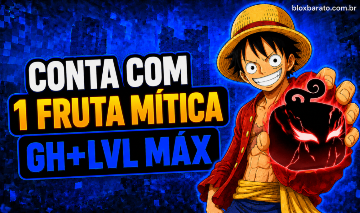 Conta com 1x Fruta Mítica no Baú (Aleatória) + God Human + Level Máx