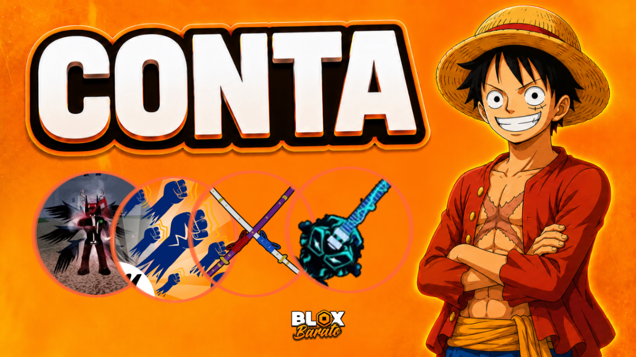 Conta com Ghoul V4 Full Gear + God Human + Nível Máximo + Cursed Dual Katana + Soul Guitar