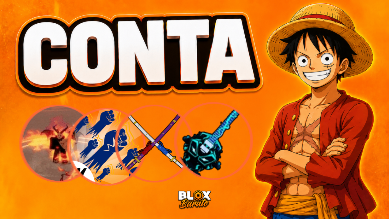 Conta com Draco V4 Full Gear + God Human + Nível Máximo + Cursed Dual Katana + Soul Guitar